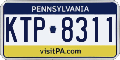 PA license plate KTP8311