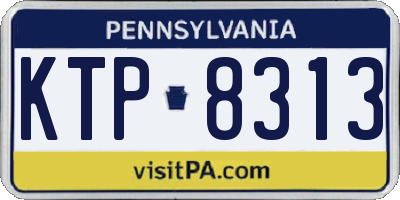 PA license plate KTP8313