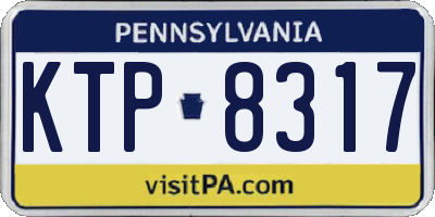 PA license plate KTP8317