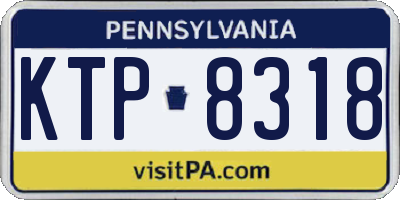 PA license plate KTP8318