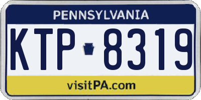 PA license plate KTP8319
