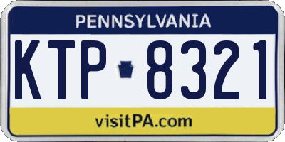 PA license plate KTP8321