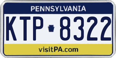 PA license plate KTP8322