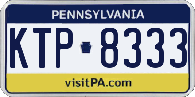 PA license plate KTP8333