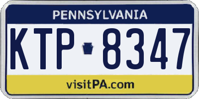 PA license plate KTP8347
