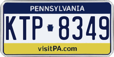 PA license plate KTP8349