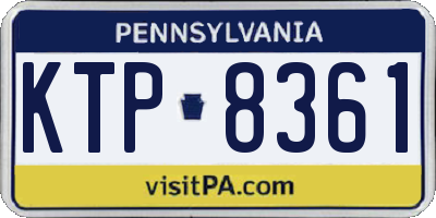 PA license plate KTP8361