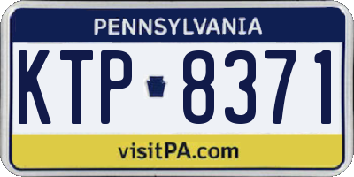 PA license plate KTP8371