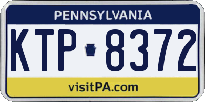 PA license plate KTP8372