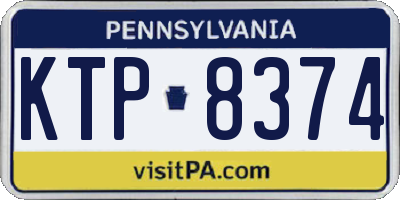 PA license plate KTP8374