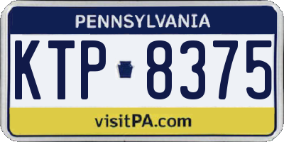 PA license plate KTP8375