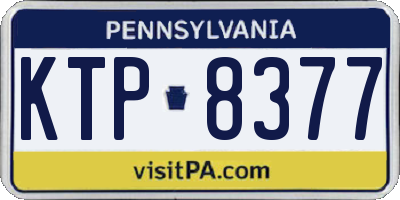 PA license plate KTP8377