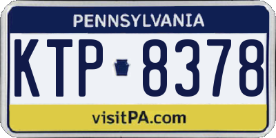 PA license plate KTP8378