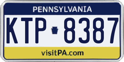 PA license plate KTP8387