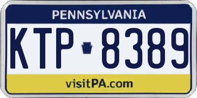 PA license plate KTP8389