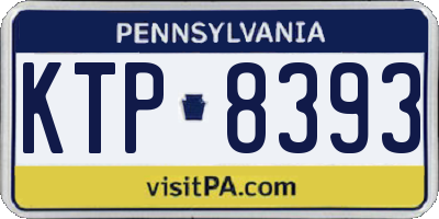 PA license plate KTP8393
