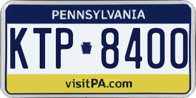 PA license plate KTP8400