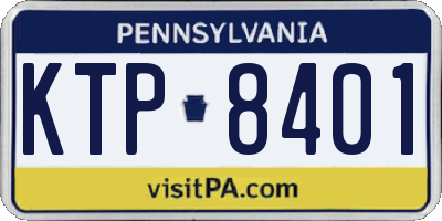 PA license plate KTP8401