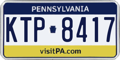 PA license plate KTP8417