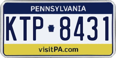 PA license plate KTP8431
