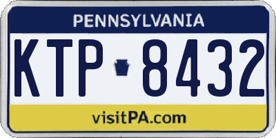 PA license plate KTP8432