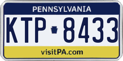 PA license plate KTP8433