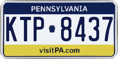 PA license plate KTP8437