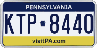 PA license plate KTP8440