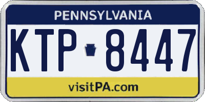 PA license plate KTP8447