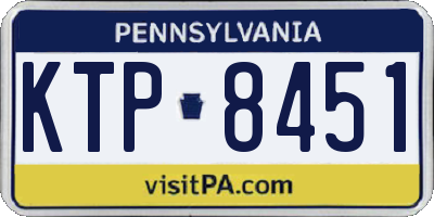PA license plate KTP8451