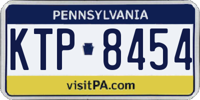 PA license plate KTP8454