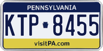 PA license plate KTP8455