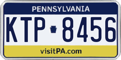 PA license plate KTP8456