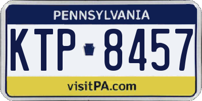 PA license plate KTP8457