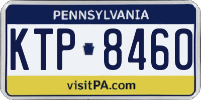 PA license plate KTP8460
