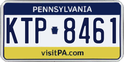 PA license plate KTP8461