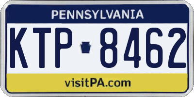 PA license plate KTP8462