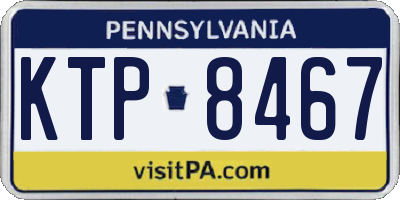 PA license plate KTP8467