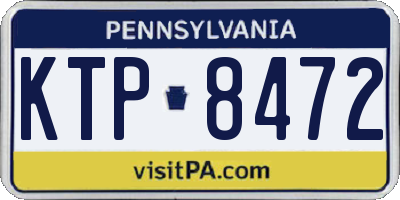 PA license plate KTP8472