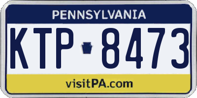 PA license plate KTP8473