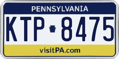 PA license plate KTP8475