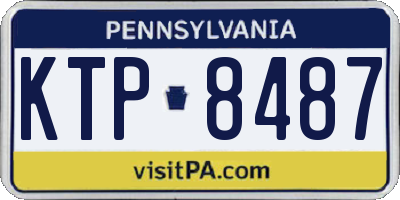 PA license plate KTP8487