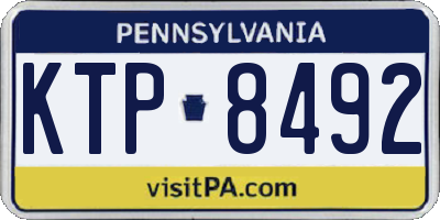 PA license plate KTP8492