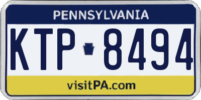 PA license plate KTP8494