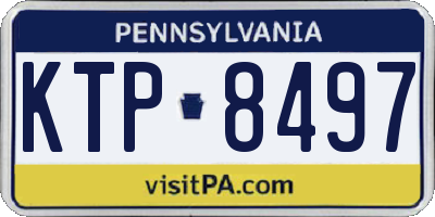 PA license plate KTP8497