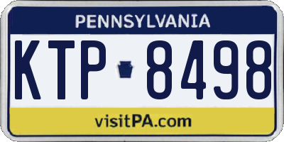 PA license plate KTP8498