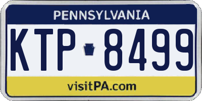 PA license plate KTP8499