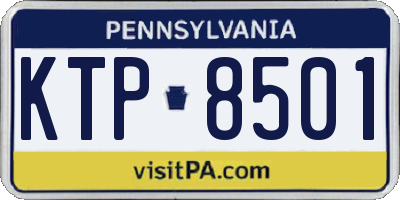 PA license plate KTP8501