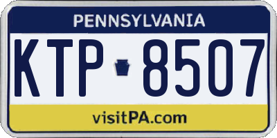 PA license plate KTP8507