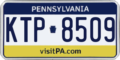 PA license plate KTP8509